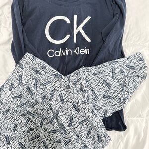 Calvin Klein Kids Pajama Set - Dark Blue and White